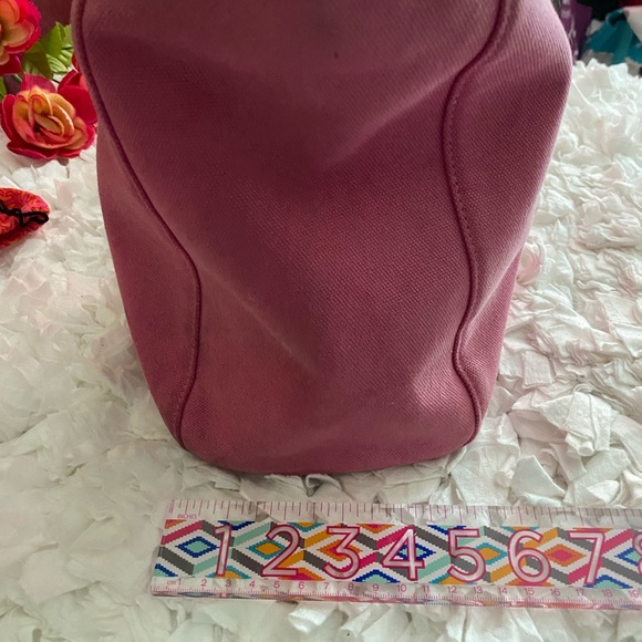 Tory Burch XL Canvas Pink Tote w/Braided Handles - Picture 10 of 14